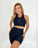 Conjunto Short Gabi Preto Aveludado