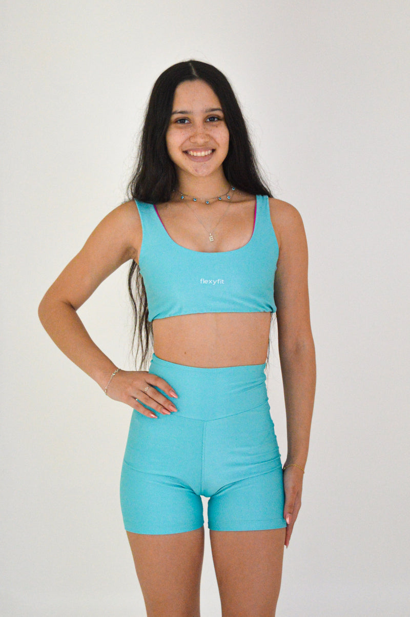 Top Duo Azul Caribe