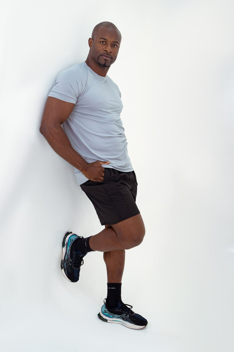 Camiseta Masculina Raglan Tex Cinza