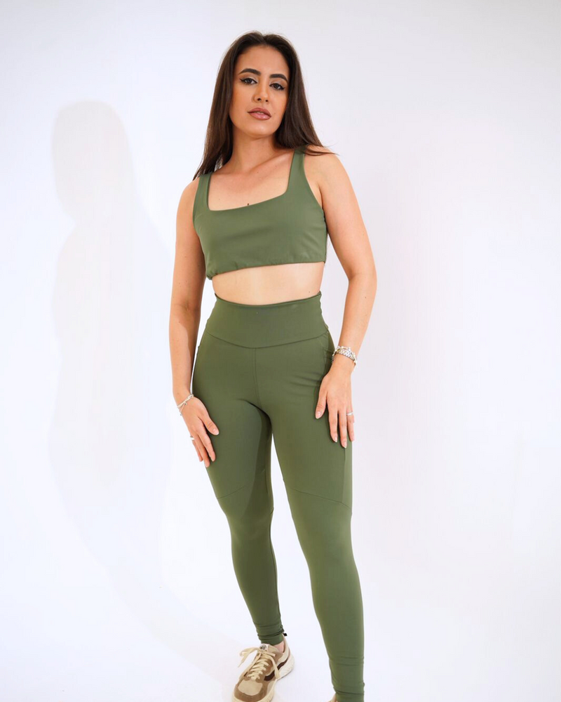 Legging Pocket Verde Militar