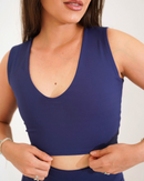 Cropped Boss Azul Marinho