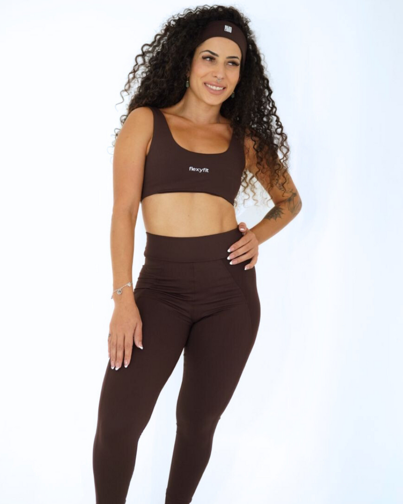 Conjunto Legging Duda Marrom